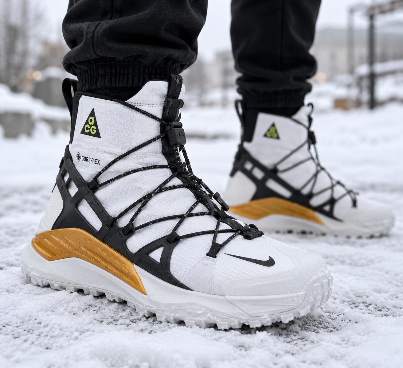 Nike ACG Air Terra Antarktik — крупный план на ноге