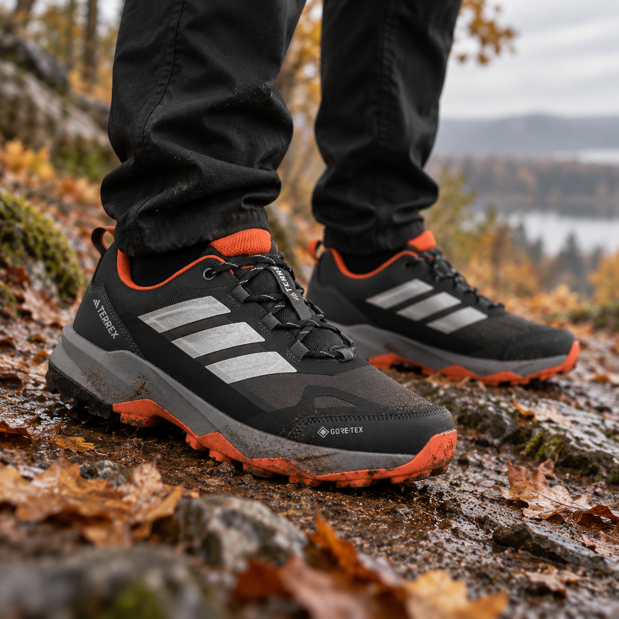 Adidas Terrex Skychaser AX5 — крупный план на ноге